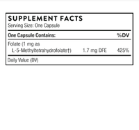 Thumbnail for 5-MTHF 1 mg 60 caps    * Thorne Supplement - Conners Clinic