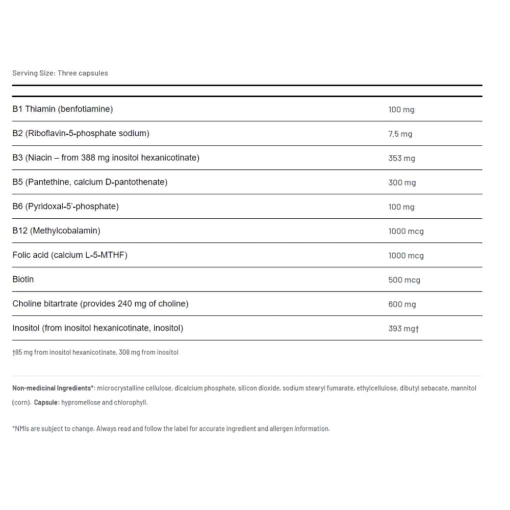 Advanced B Complex™ 90 Capsules    * AOR Supplement - Conners Clinic