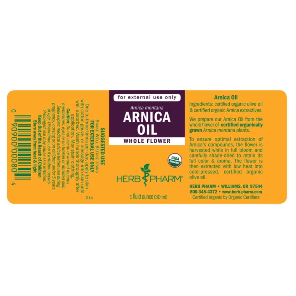 ARNICA OIL 1 fl oz * Herb Pharm Supplement - Conners Clinic