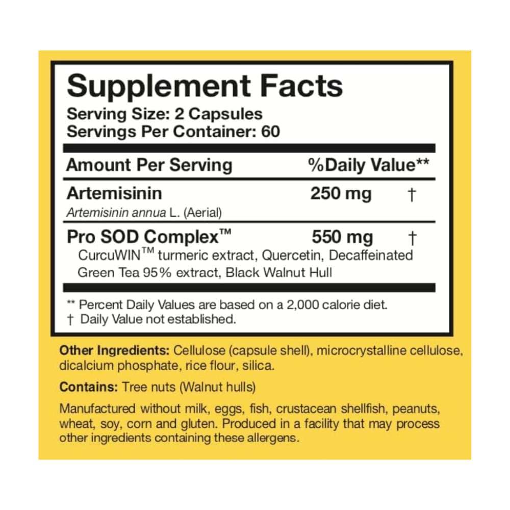 Artemisinin SOD - 120 Capsules * Researched Nutritionals Supplement - Conners Clinic