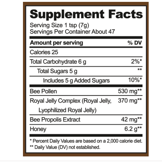 B. Powered Superfood Honey 330 g.   * BeeKeeper's Naturals - Conners Clinic