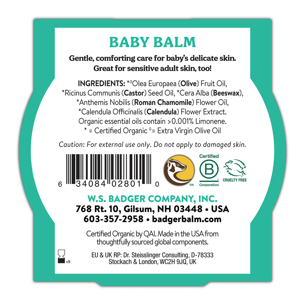 Baby Balm Tin * Badger Supplement - Conners Clinic