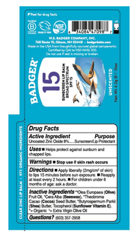 Thumbnail for Badger SPF 15 Active Mineral Lip Balm Stick * Badger Supplement - Conners Clinic