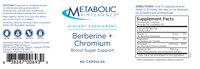 Thumbnail for Berberine + Chromium * Metabolic Maintenance Supplement - Conners Clinic