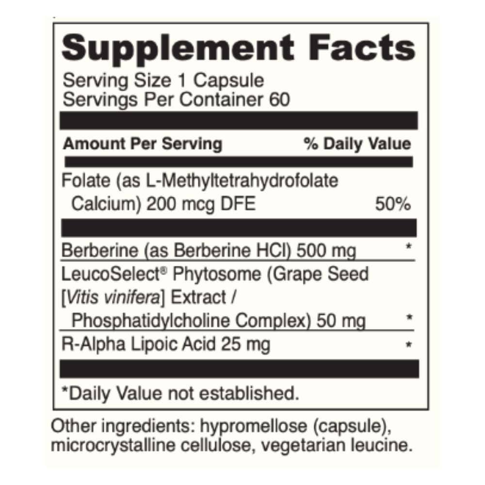 BERBERINE FORCE 60 Capsules     * DaVinci Labs Supplement - Conners Clinic