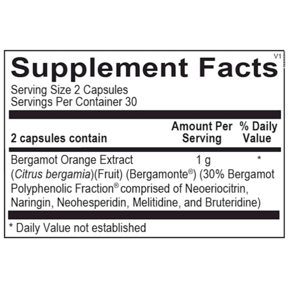 Bergamot Bioactive Polyphenolic Fractions (BPF) - 120 Caps Ortho-Molecular Supplement - Conners Clinic