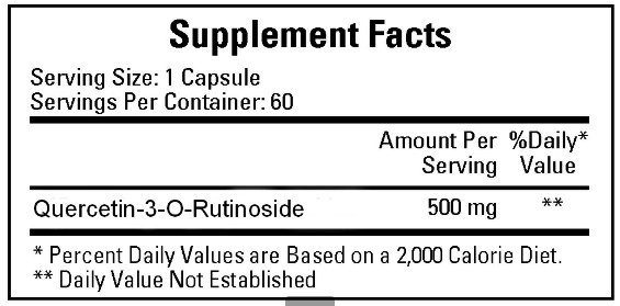 Betarutin 500 mg 60 caps.     * Ecological Formulas Supplement - Conners Clinic