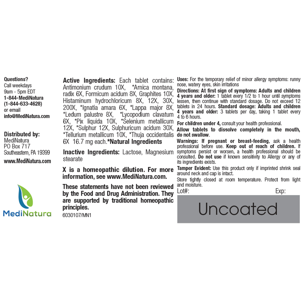 BHI Allergy * BHI Homeopathics/Medinatura Supplement - Conners Clinic