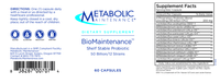 Thumbnail for BioMaintenance™ Shelf Stable Probiotic 50 billion 12 Strains * Metabolic Maintenance Supplement - Conners Clinic