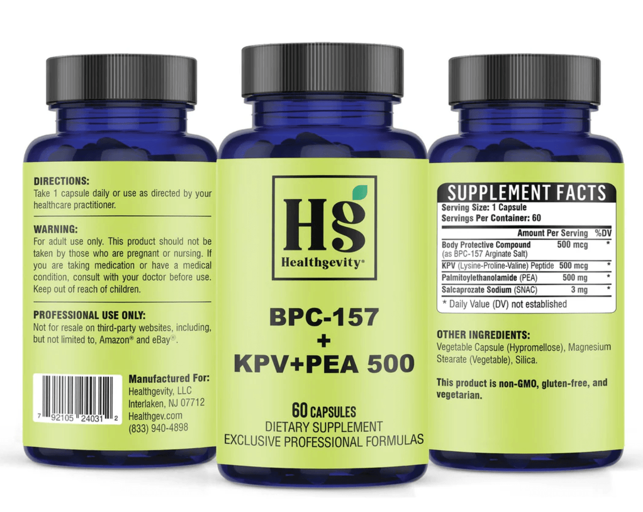 BPC+KPV+PEA 500 * - 60 Caps Healthgevity Supplement - Conners Clinic
