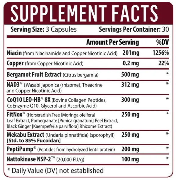 Cardio NAD+ Healthgevity Supplement - Conners Clinic