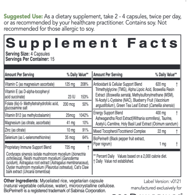 Cellular Shield 60 vegcaps.    * EcoNugenics Supplement - Conners Clinic