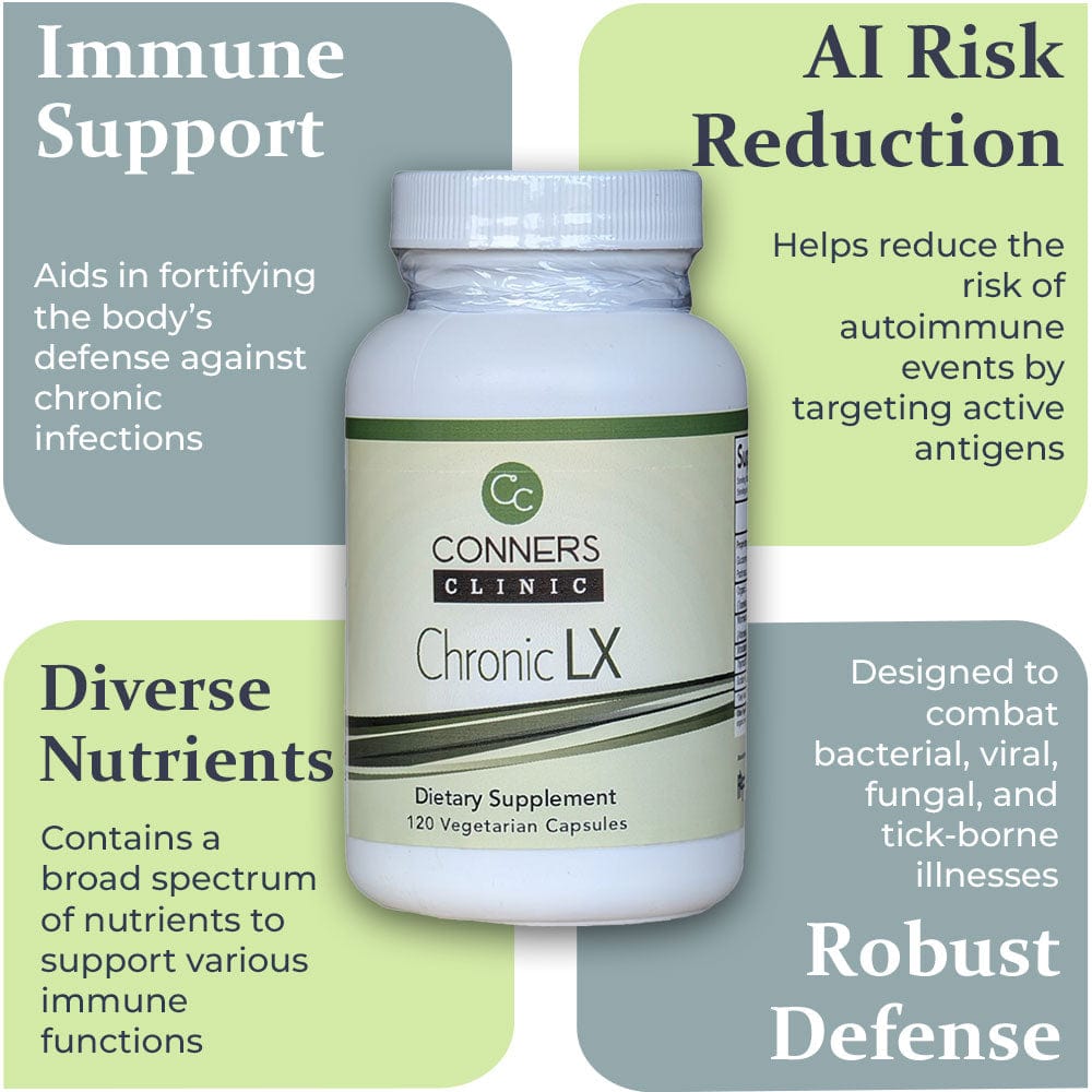 Chronic LX - Chronic Lyme and Infections Immune Boost - 120 Capsules Conners Clinic Supplement - Conners Clinic