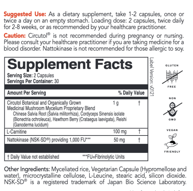 Circutol 60 vegcaps       * EcoNugenics Supplement - Conners Clinic