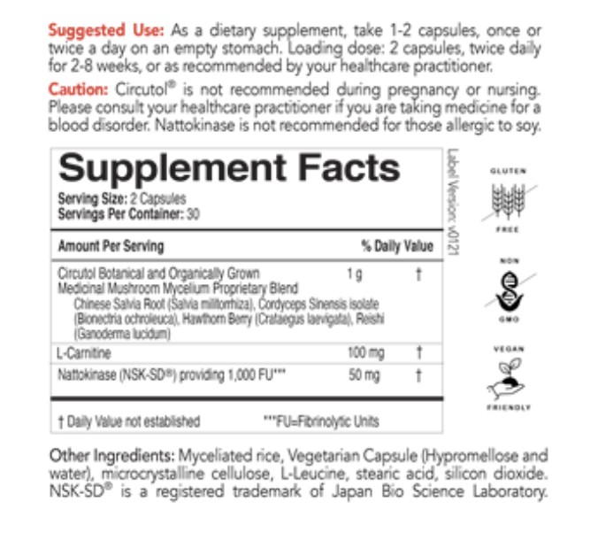 Circutol 60 vegcaps       * EcoNugenics Supplement - Conners Clinic