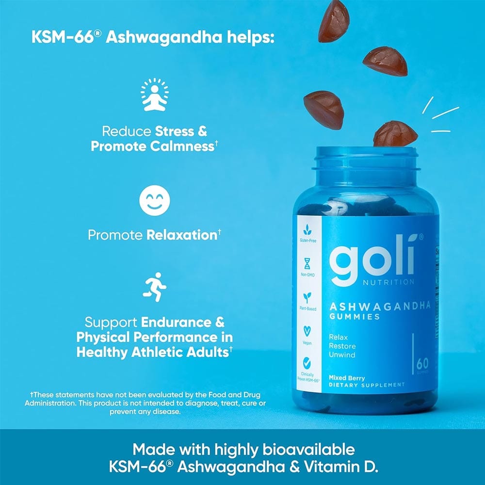 Goli Ashwagandha Gummy Vitamins - 60 Ct Goli - Conners Clinic