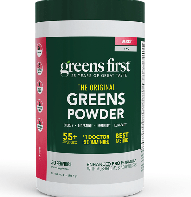 Greens First - Berry Flavor (30 scoops, 11.23 oz) Greens First Supplement - Conners Clinic
