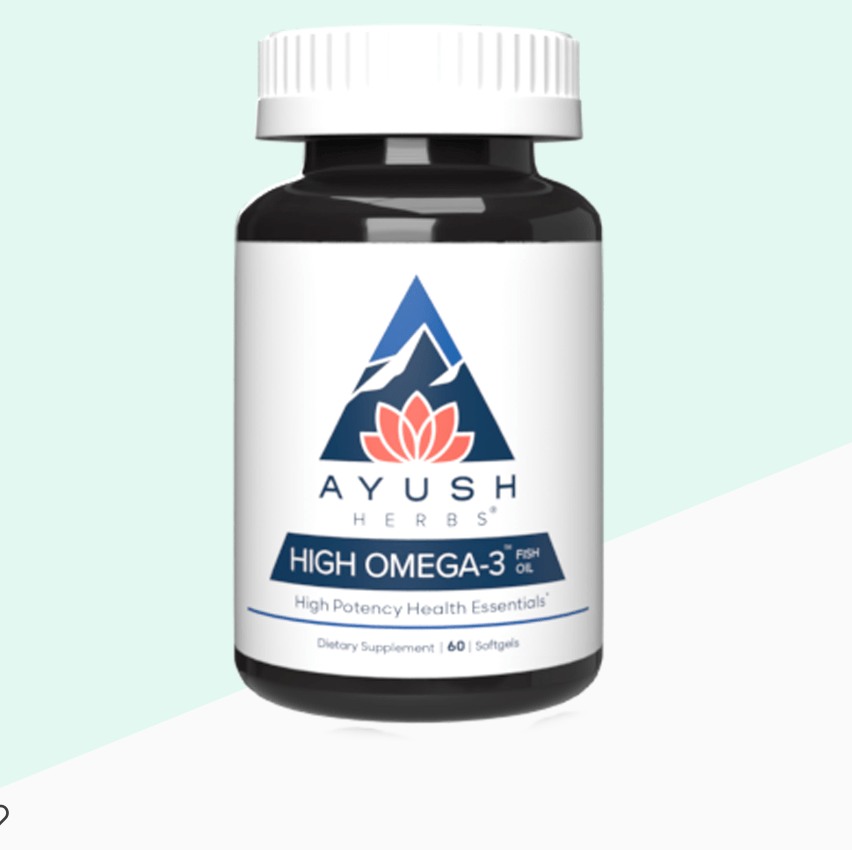 High Omega-3 Fish Oil 60 Softgels    * Ayush Herbs - Conners Clinic