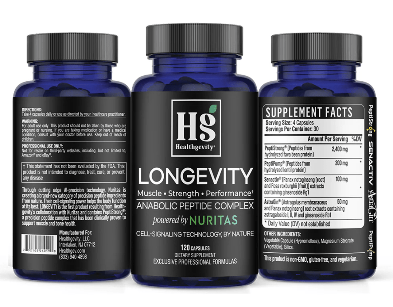 LONGEVITY 120 Caps * Healthgevity Supplement - Conners Clinic
