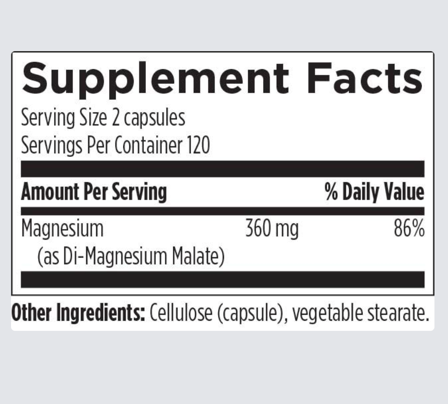 Magnesium Malate - 240T Designs for Health Supplement - Conners Clinic