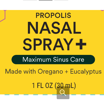 Nasal Spray Plus 1 fl oz BeeKeeper's Naturals Supplement - Conners Clinic