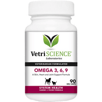Thumbnail for Omega 3, 6, 9 - 90 gels for Pets VetriScience Supplement - Conners Clinic