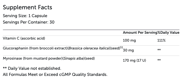 OncoPLEX Plus Myrosinase 30 Capsules.   * Xymogen - Conners Clinic