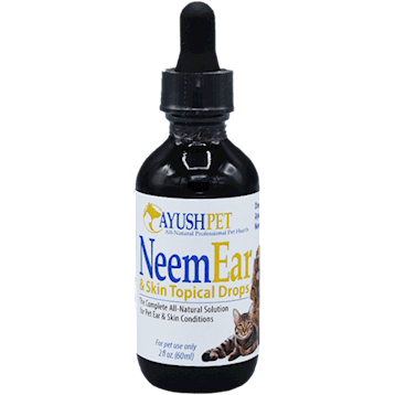 Pet Neem Ear & Skin Drops 2 fl oz Ayush Herbs Supplement - Conners Clinic