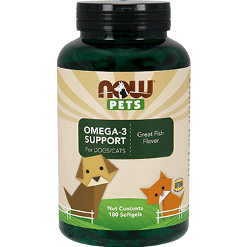 Pets Omega-3 (Cats & Dogs) 180 softgels * NOW Supplement - Conners Clinic