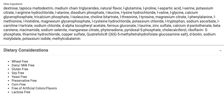 Physicians Elemental Diet Powder 1296 g * Integrative Therapeutics Supplement - Conners Clinic