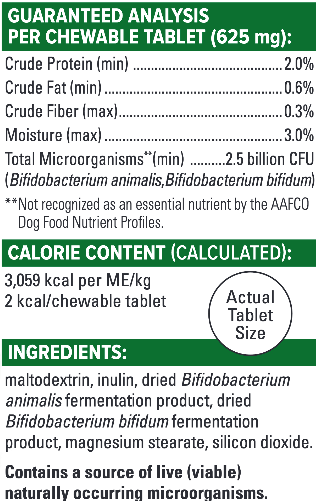 Probiotic Daily 60 chew tabs for pets Terry Naturally Supplement - Conners Clinic