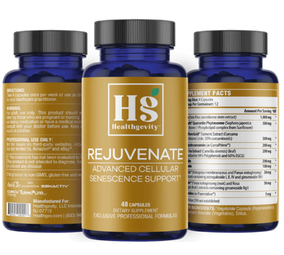 REJUVENATE (SENOLYTIC) 48 Caps * Healthgevity Supplement - Conners Clinic