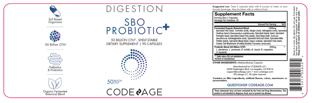 SBO Probiotic 50 90 caps * Code Age Supplement - Conners Clinic