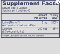 Thumbnail for Selenium + Iodine - 60 Veggie caps - Selenometh-Iodine Conners Clinic Supplement - Conners Clinic