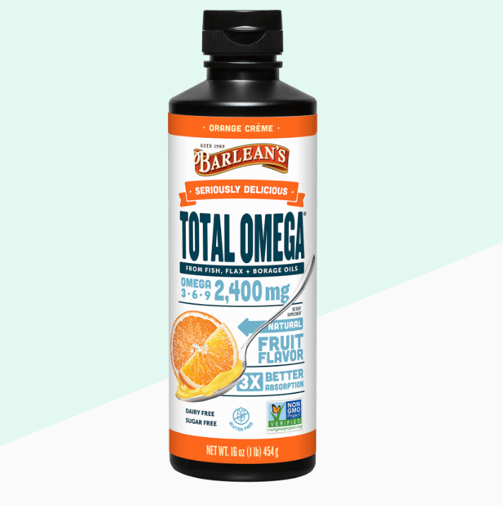 Seriously Delicious Total Omega Orange Creme 16 oz   * Barlean’s Supplement - Conners Clinic