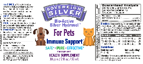 Silver Hydrosol For Pets spray 2 fl oz Sovereign Silver for pets Supplement - Conners Clinic