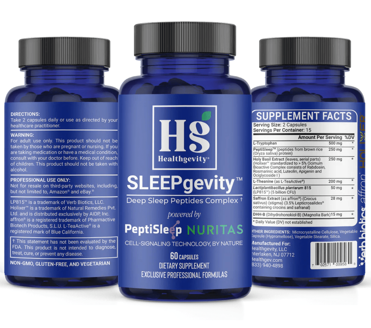 SLEEPGEVITY™ 60 Caps * Healthgevity Supplement - Conners Clinic
