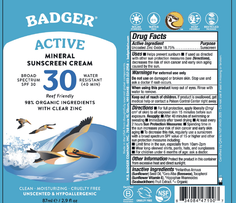 SPF 30 Clear Zinc Sunscreen Cream * Badger Supplement - Conners Clinic