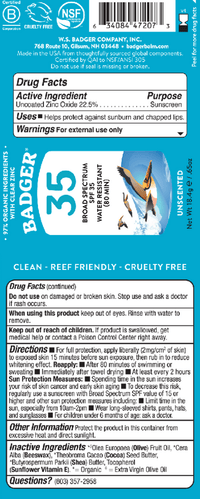 Thumbnail for SPF 35 Active Mineral Face Stick * Badger Supplement - Conners Clinic
