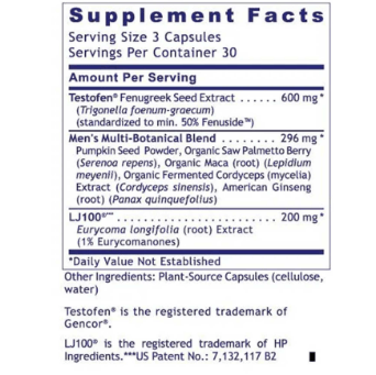 Testosterone Premium - 90 caps.    * Premier Research Labs Supplement - Conners Clinic