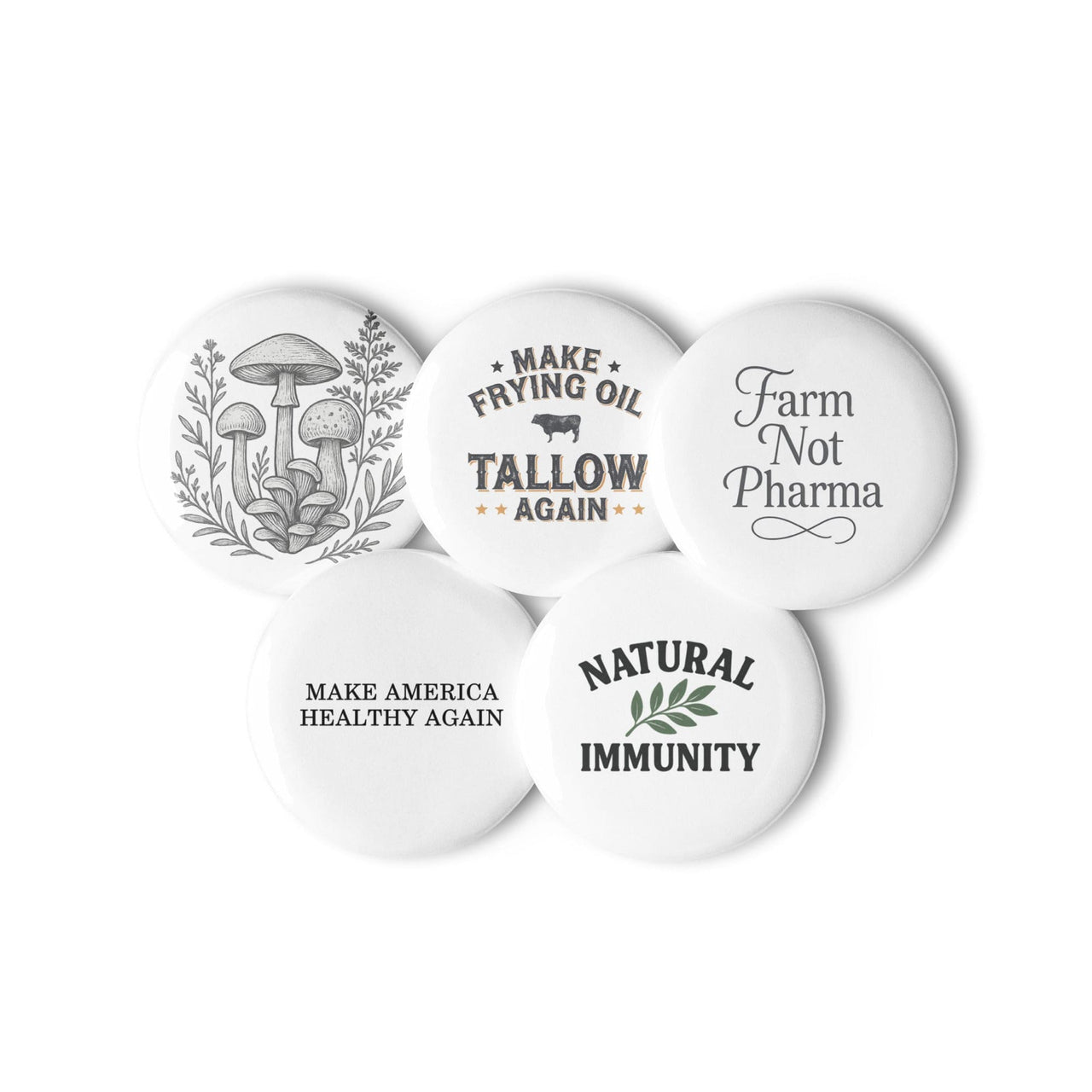 The Healthy Life Set of Pin Buttons Conners Clinic - Conners Clinic