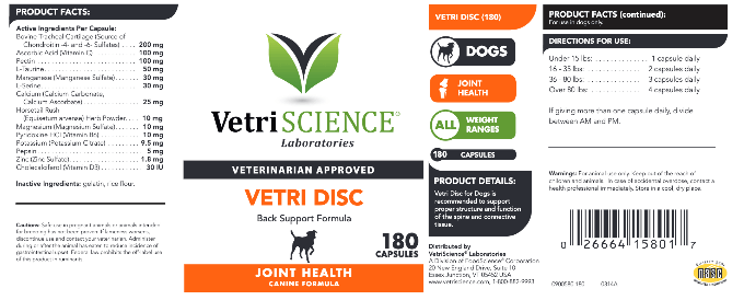 Vetri-Disc For Dogs 180 caps VetriScience Supplement - Conners Clinic