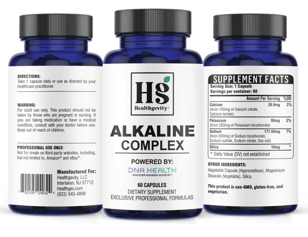 X: ALKALINE COMPLEX 60 Caps * Healthgevity Supplement - Conners Clinic