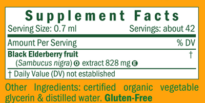 BLACK ELDERBERRY ALCOHOL FREE 1 fl oz *