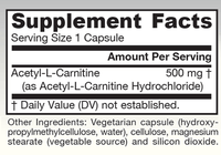 Thumbnail for Acetyl L-Carnitine 500 mg 60 Capsules Jarrow Formulas Supplement - Conners Clinic