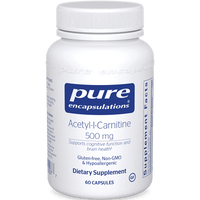 Thumbnail for Acetyl-L-Carnitine 500 mg 60 vcaps * Pure Encapsulations Supplement - Conners Clinic