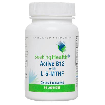 Active B12 with L-5-MTHF 60 Lozenges Seeking Health Supplement - Conners Clinic