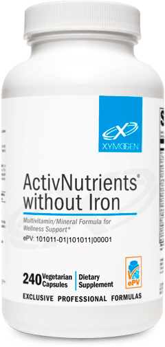 ActivNutrients® without Iron 240 Capsules Xymogen Supplement - Conners Clinic