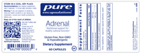 Thumbnail for Adrenal 60 vegcaps * Pure Encapsulations Supplement - Conners Clinic