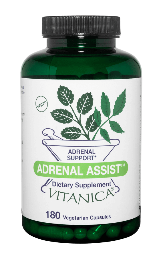 Adrenal Assist 180 Capsules Vitanica Supplement - Conners Clinic